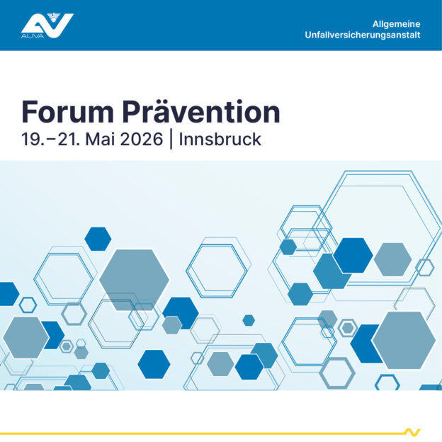 Ankündigungsflyer AUVA Forum Prävention vom 19.-21. Mai in Innsbruck