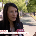 Verkehrspsychologin Bettina Schützhofer im ORF-Aktuell nach Fünf Interview zum Thema Ablenkung durch Kopfhörer