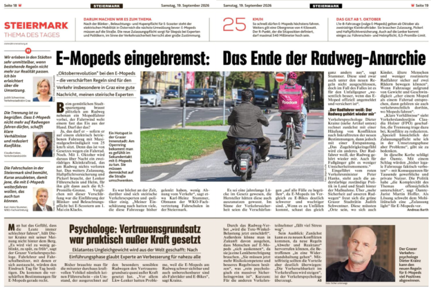 Dieter Krainz im Krone Interview zum Thema E-Mopeds