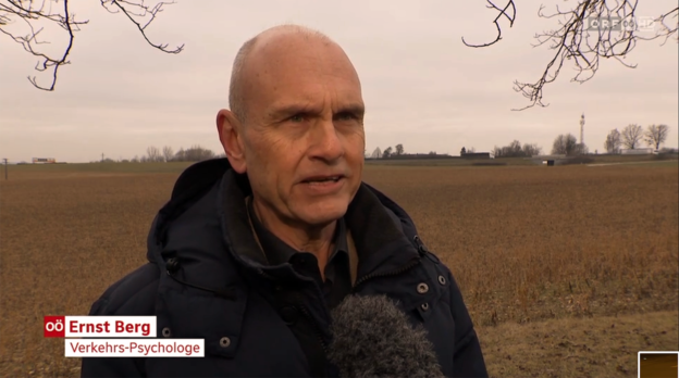 Sicher unterwegs-Verkehrspsychologe Ernst Berg im ORF Oberösterreich Interview zum Thema Ausbremsen auf Autobahnen