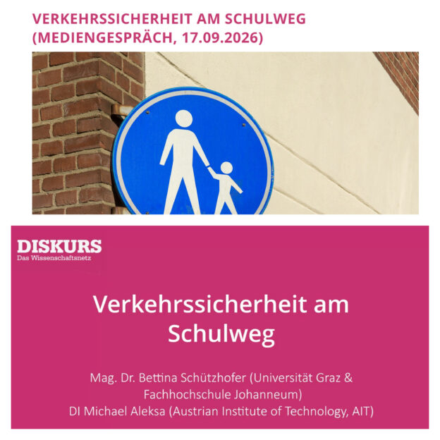 Ankündigung des Mediengesprächs „Verkehrssicherheit am Schulweg“ am 17.09.2026 mit Bettina Schützhofer.