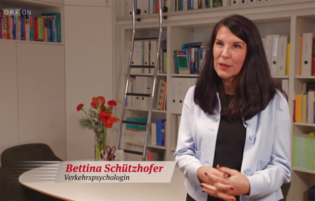 Verkehrspsychologin Dr. Bettina Schützhofer im ORF Autofocus Interview, 14.01.2026