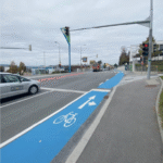 Radfahrstreifen entlang der St.-Peter-Hauptstraße