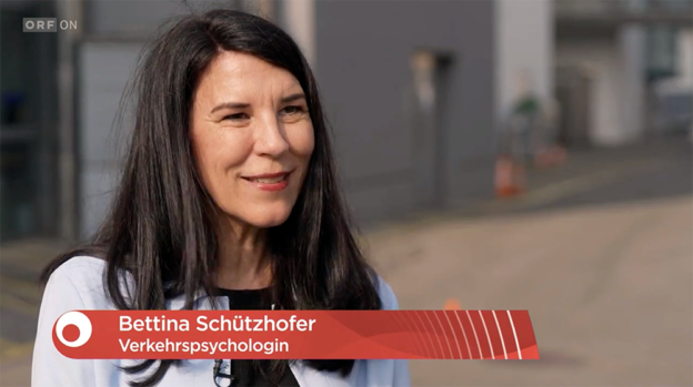 Verkehrspsychologin Bettina Schützhofer im ORF Interview über das Projekt SARA