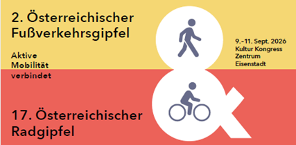 Ankündigung 2. Fußverkehrsgipfel & 17. Radgipfel 9. bis 11. September 2026